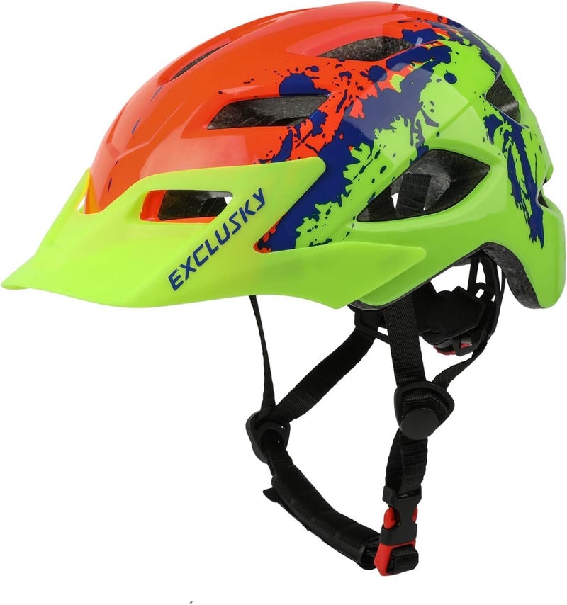 EXCLUSKY Kids Helmet, Exclusky Kids Bike Helmet Adjustable Safety Lightweight Children Bicycle Helmet for Kids Skating Cycling Scooter Boys and Girls Bicycle Helmets Ages 5-14 - Image 1
