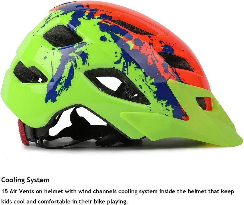 EXCLUSKY Kids Helmet, Exclusky Kids Bike Helmet Adjustable Safety Lightweight Children Bicycle Helmet for Kids Skating Cycling Scooter Boys and Girls Bicycle Helmets Ages 5-14 - Image 5