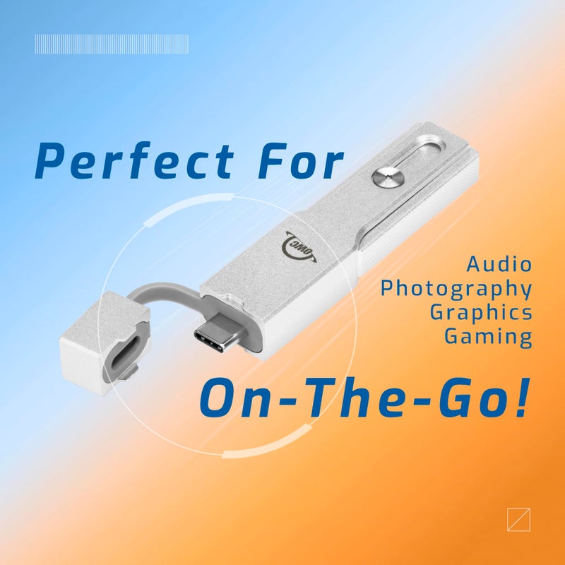 OWC إنفوي برو ميني 1 تيرابايت SSD USB C، سرعة تصل إلى 940 ميجابايت/ثانية، محرك SSD فلاش محمول مع USB-C و USB-A، متوافق مع ماك، بي سي، إكس بوكس، PS5، عصا SSD احترافية للألعاب، التخزين، والنسخ الاحتياطي - Image 4