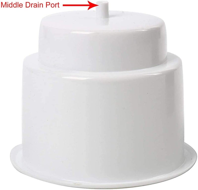 Amarine Made 4Pcs Marine Plastic Cup Drink Holder with Drain Insert, White - Image 3
