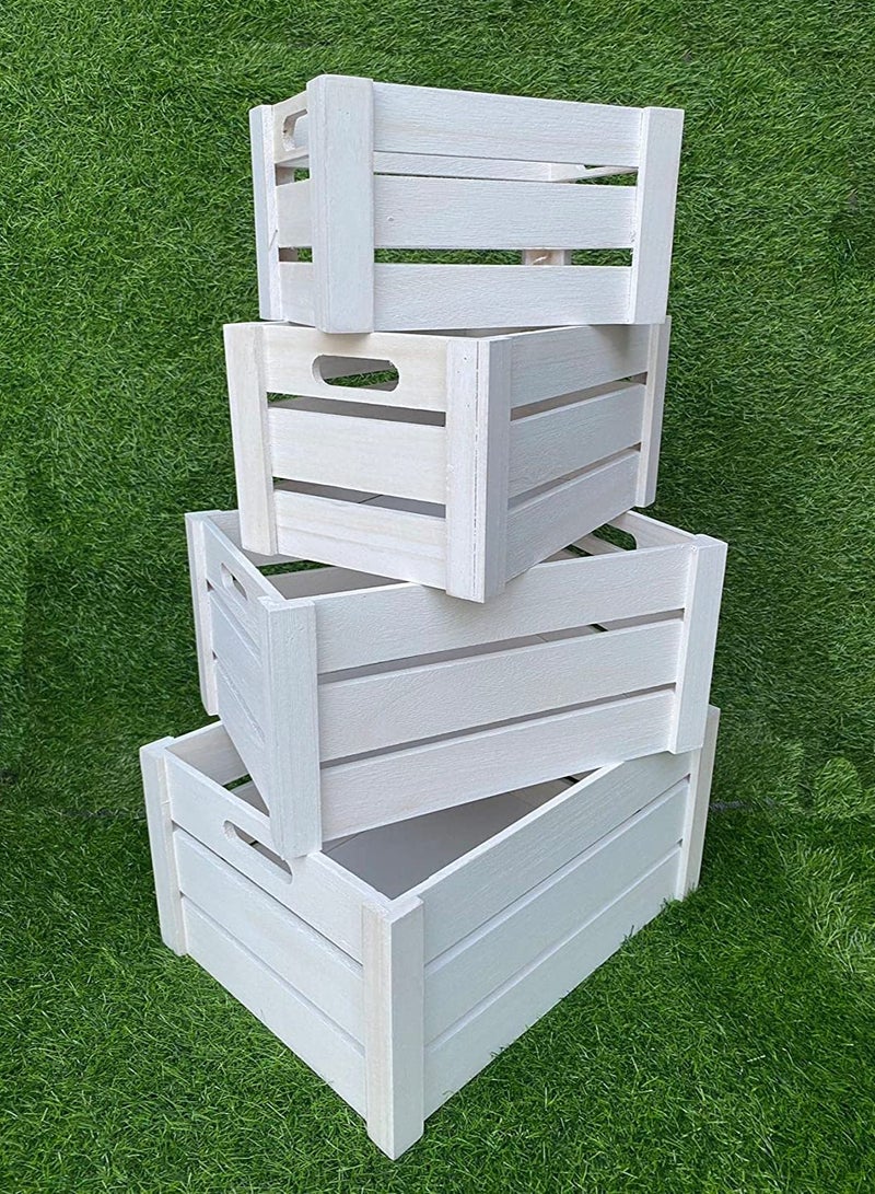 HOME TASTE TOMSUN Boxes Wooden Desktop Storage Basket Office Organization Crate for Desk Laundry Toys and More Decorative Box - Image 1