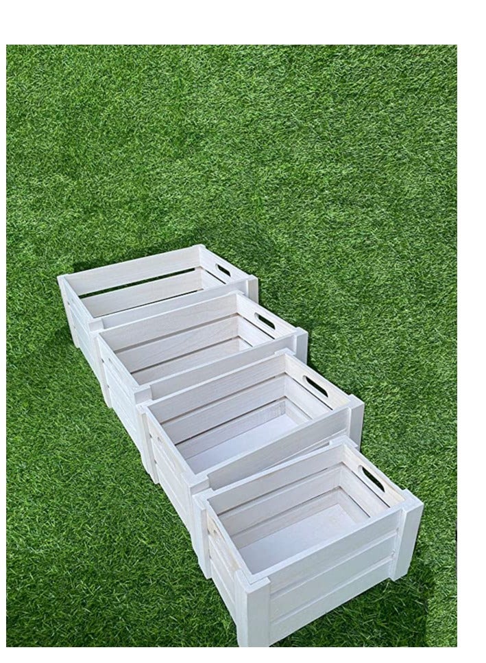 HOME TASTE TOMSUN Boxes Wooden Desktop Storage Basket Office Organization Crate for Desk Laundry Toys and More Decorative Box - Image 3