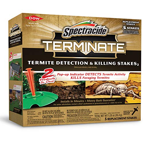 Spectracide Terminate Termite Detection & Killing Stakes2, 5 Count, Replacement Stakes With Pop-up Indicators Detect Termite Activity And Kill Foraging Termites Replacement Stakes - Image 1