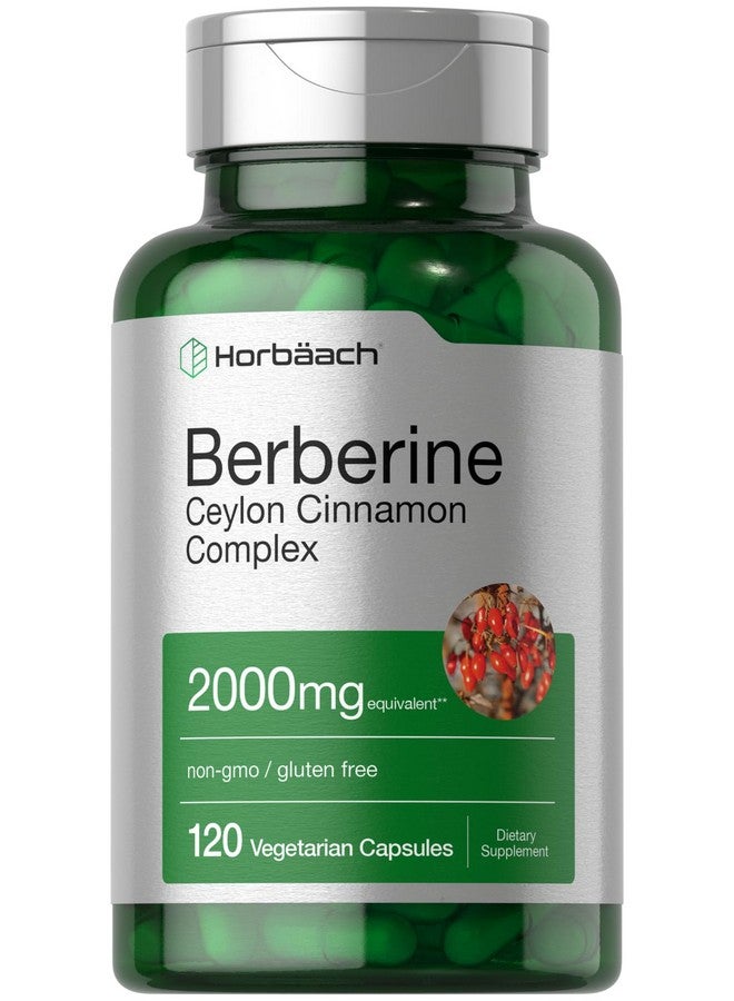 Horbäach Horbaach Berberine with Ceylon Cinnamon | 2000mg | 120 Veggie Capsules | Vegetarian, Non-GMO & Gluten Free Supplement | Berberine Complex - Image 1