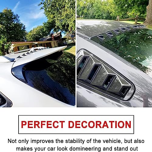 RULLINE Air Vortex Generator Diffuser Shark Fin 10pcs Set Kit Compatible with Spoiler Roof Wing Pointed End Style Black - Image 4