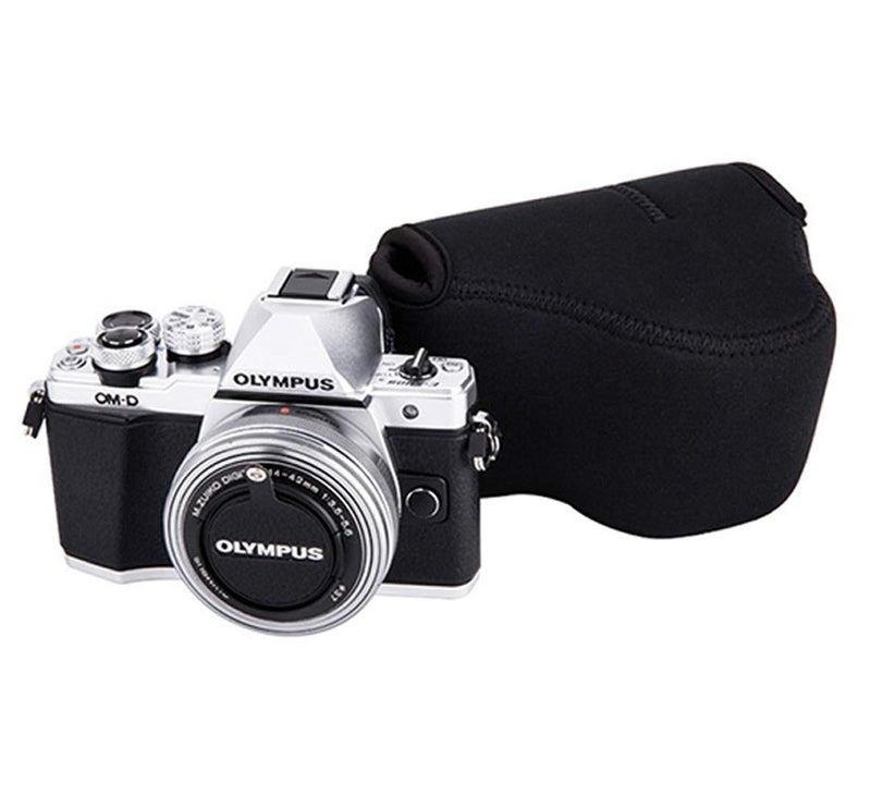 Fotasy JJC Black Ultra Light Neoprene Camera Case, Compatible with X-E4 X-T30 II X-T30 X-T20 X-T10 +Short Prime Lens, 18mm F1.4/ 27mm F2.8/ 35mm F2, Pouch Bag Fuji X100V X100VI, Compact Size 127x85x84mm - Image 5