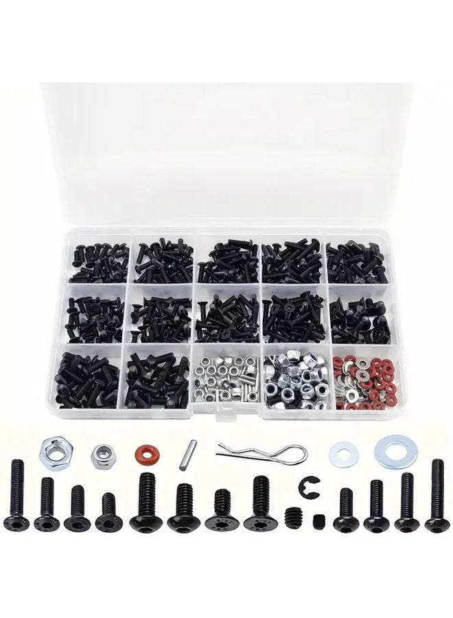500pcs Universal RC Screw Kit For Traxxas Arrma Redcat HPI Axial Losi Car Truck - Image 1