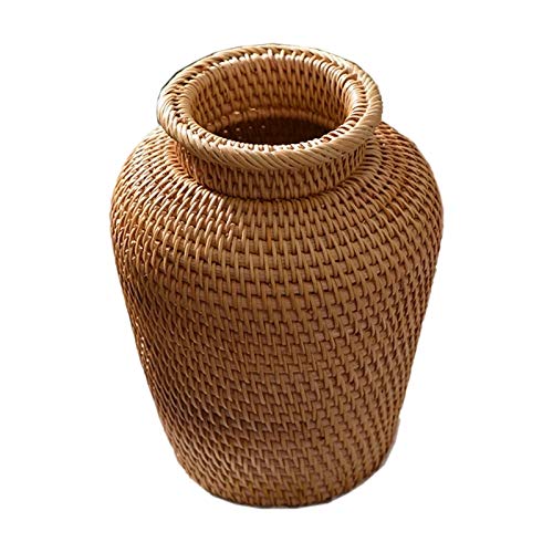 Autumn Rattan Woven Vase Art Vase Fashion Tabletop Decoration Plants Flower Pot Faddish Home Gardening Supplies Flower