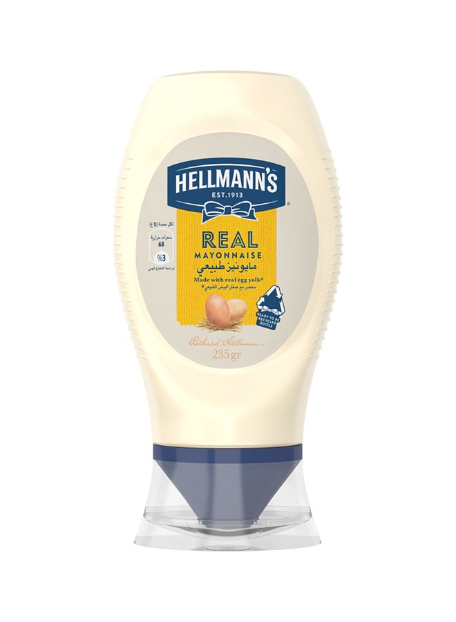 Hellmann's Mayonnaise, Ideal as a dip, dressing or spread, Real, 100% recycled plastic bottle, 235g - Image 1
