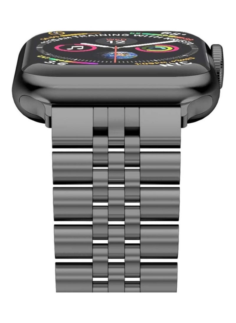 ELTRAZONE Compatible with Apple Watch Band 44mm 42mm 40mm 38mm Stainless Steel Heavy Band with Butterfly Folding Clasp Link Bracelet for Watch Series 6/SE Series 5/4/3/2/1 - Image 3