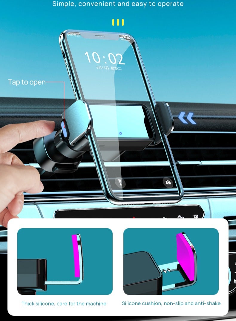 Universal Phone Holder for Car Powerful Suction Hands-Free Cell Phone Mount Car Phone Holder for Car Dashboard Windshield Air Vent Compatible for All Smartphones - Image 1