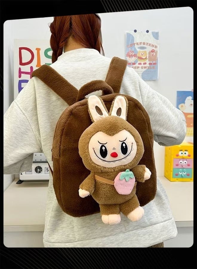 حقيبة مدرسية لطيفة من لابوبو بأسلوب جديد سعة كبيرة حقيبة ظهر مقاومة للاهتراء وخفيفة الوزن مع أحزمة قابلة للتعديل للأطفال - Image 1