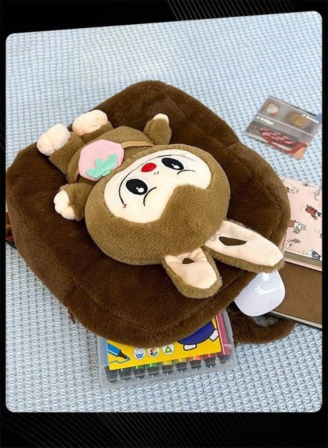 حقيبة مدرسية لطيفة من لابوبو بأسلوب جديد سعة كبيرة حقيبة ظهر مقاومة للاهتراء وخفيفة الوزن مع أحزمة قابلة للتعديل للأطفال - Image 4