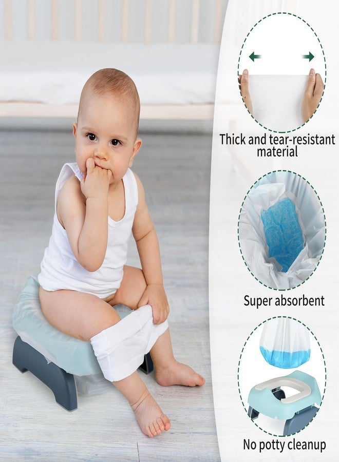Roamall 36 Packs Potty Bags for Portable Toilet Disposable Travel Potty Liners fit for OXO Tot 2-in-1 Go Potty Universal Portable Potty Chair Liners Leakproof Refill Potty Bags with Absorbent Pads - Image 3