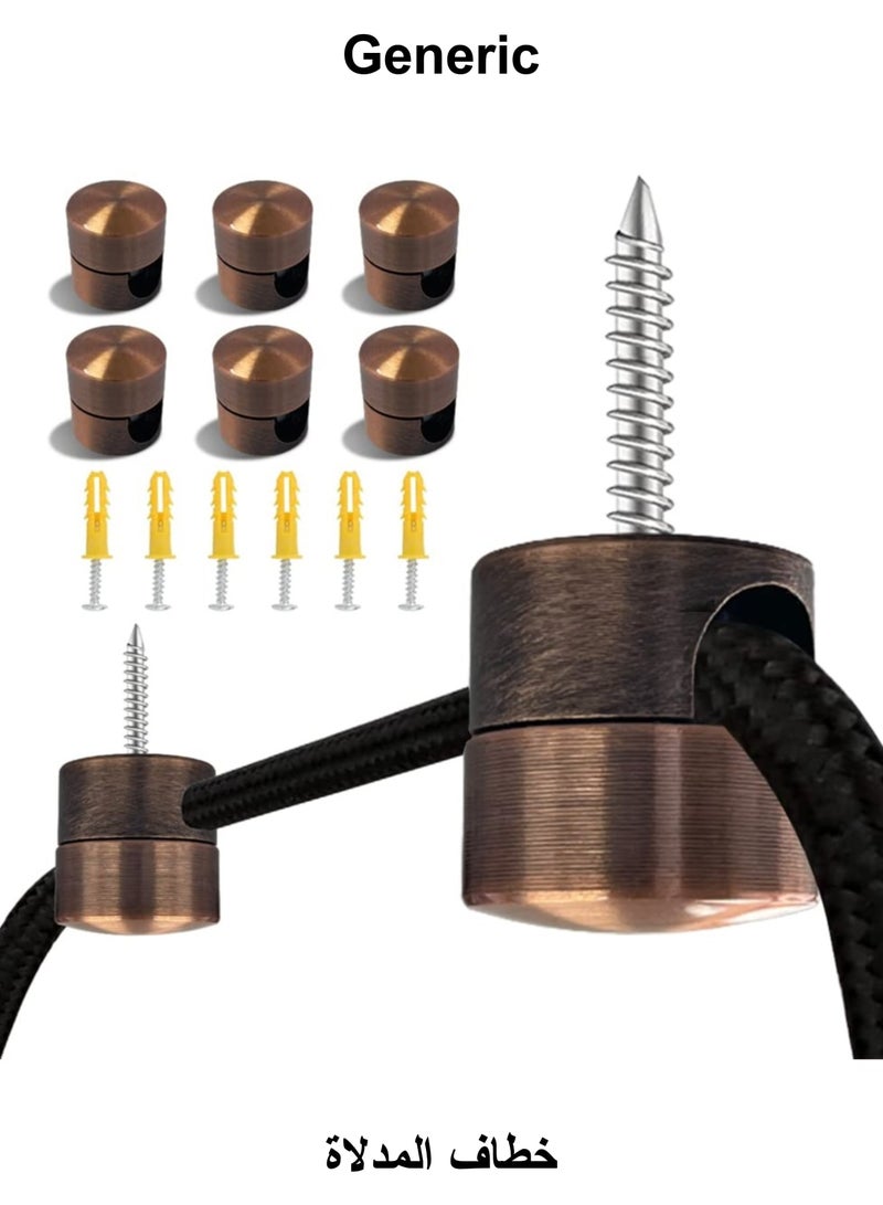 Metal Swag Hooks for Chandelier Ceiling Lights, 6 Pack Ceiling Hanging Light Accessories, Durable Pendant Light Hooks for Home Decor - Image 1
