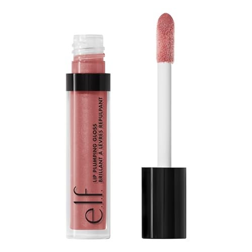 elf Lip Plumping Gloss HighShine Sheer Color Hydrates Creates Fuller Lips With Vitamin E Vegan CrueltyFree Mauve Lady 01 Fl Oz