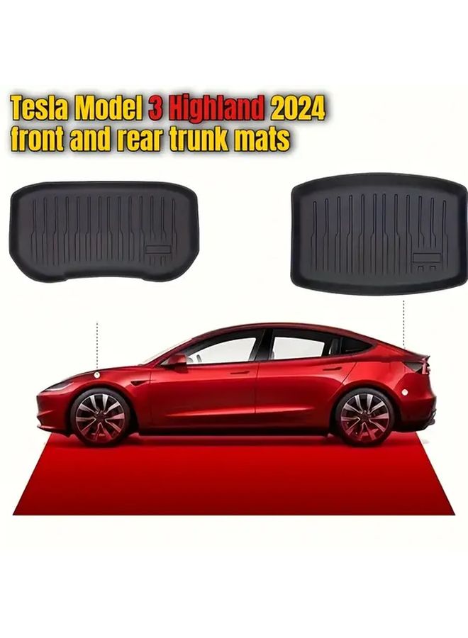 Custom Fit All Weather TPE Trunk Mat For Model Y Front Waterproof Non Slip - Image 4