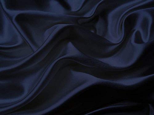 MK Home Mk Collection 4pc Soft Silky Satin Solid Color Deep Pocket Sheet Set (Navy Blue, King) - Image 1
