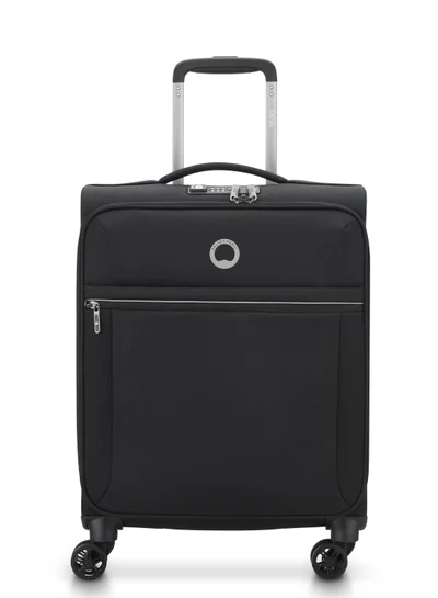 ديلسي _باريس Brochant 2.0 55cm Softcase Slim 4Wheel Non Expandable Cabin Luggage Trolley Black