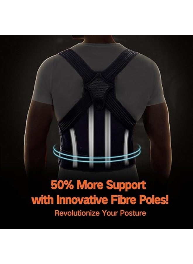 Posture Corrector for Women & Men – Adjustable Back Brace for Better Spine Alignment and Shoulder Support - Image 2