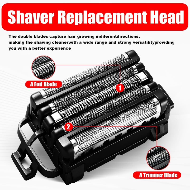TGSBHIO 1Pack Replacement Blades and Foil Compatible with Panasonic ARC5 5-Blade Shavers, Compatible with WES9032P ES9032 ES9034 ES9036 ES9038, Fits Models ES-LV61, ES-LV65, ES-LV67, ES-LV95 1Cleaning Brush - Image 2