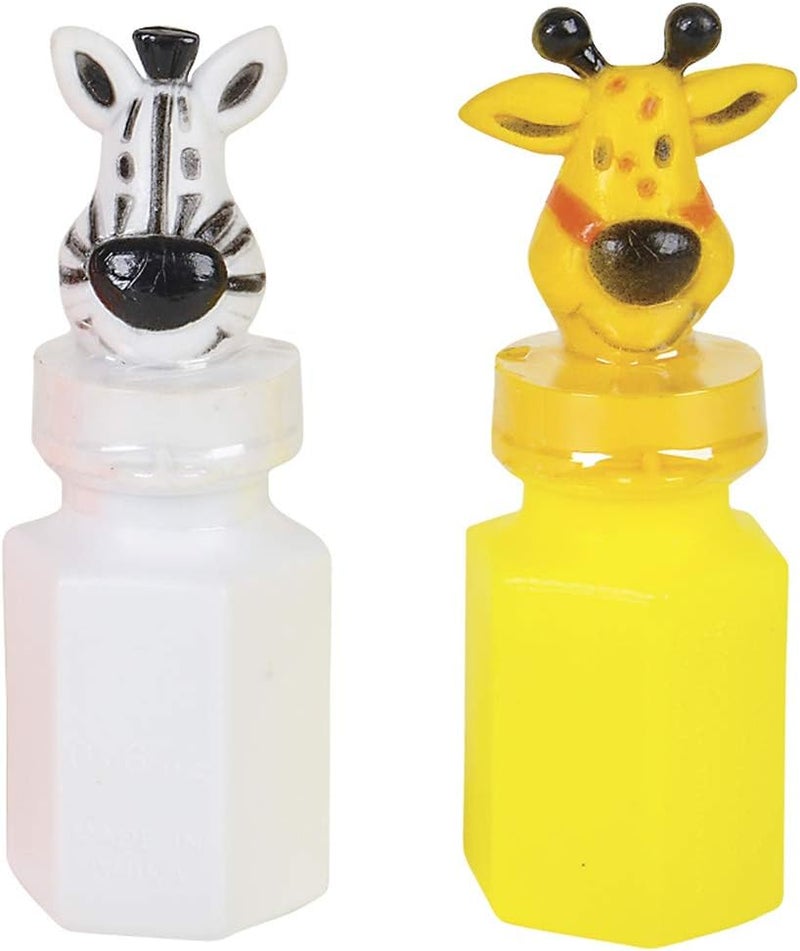 Rhode Island Novelty 3" Zoo Animal Jungle Characters Bubble Bottles - Set of 24 - Image 5
