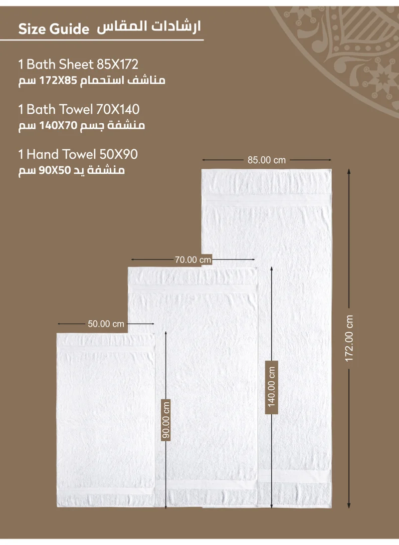 دوناتيلا قسط منشفة 3 قطع مجموعة ، 100 ٪ بتمشيط القطن 600 غسم ، ماصة للغاية ، سريعة الجافة منشفة مجموعة تشمل 1 منشفة حمام ، 1 ورقة حمام ، 1 منشفة اليد ، أفضل مجموعة للحمام رياضة ، فندق ومنتجع صحي ، أبيض