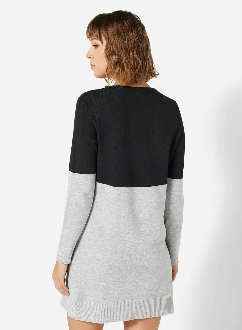 فيرو مودا Recycled Colourblock Mini Dress