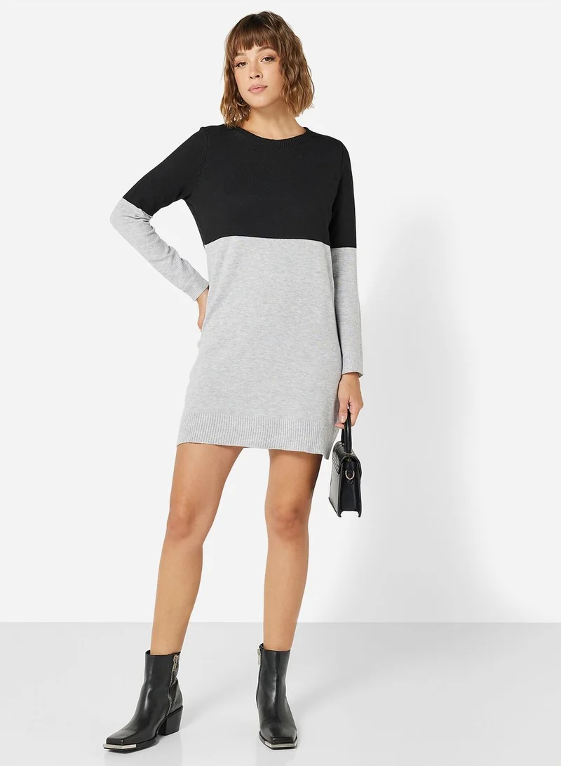 فيرو مودا Recycled Colourblock Mini Dress