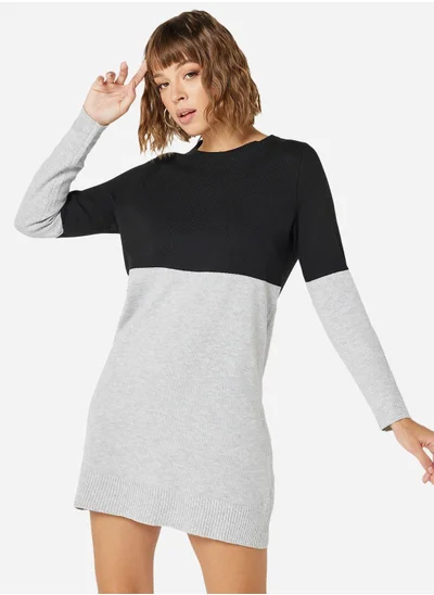 فيرو مودا Recycled Colourblock Mini Dress