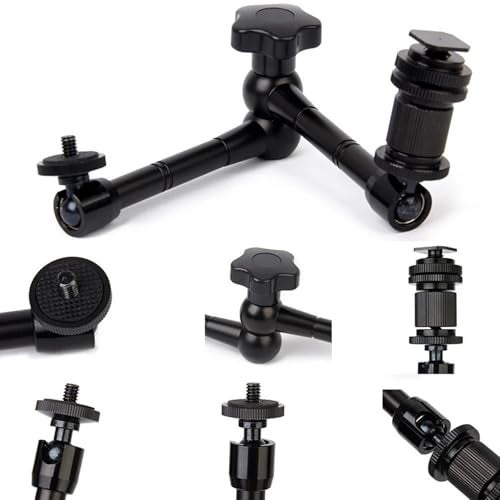 ZODUCT 7 Inch Articulating Friction Magic Arm Adjustable Super Clamp Crab Pliers for DSLR Camera Rig, DV Monitor, LCD Monitor, LED Lights, Flash Light - Image 4