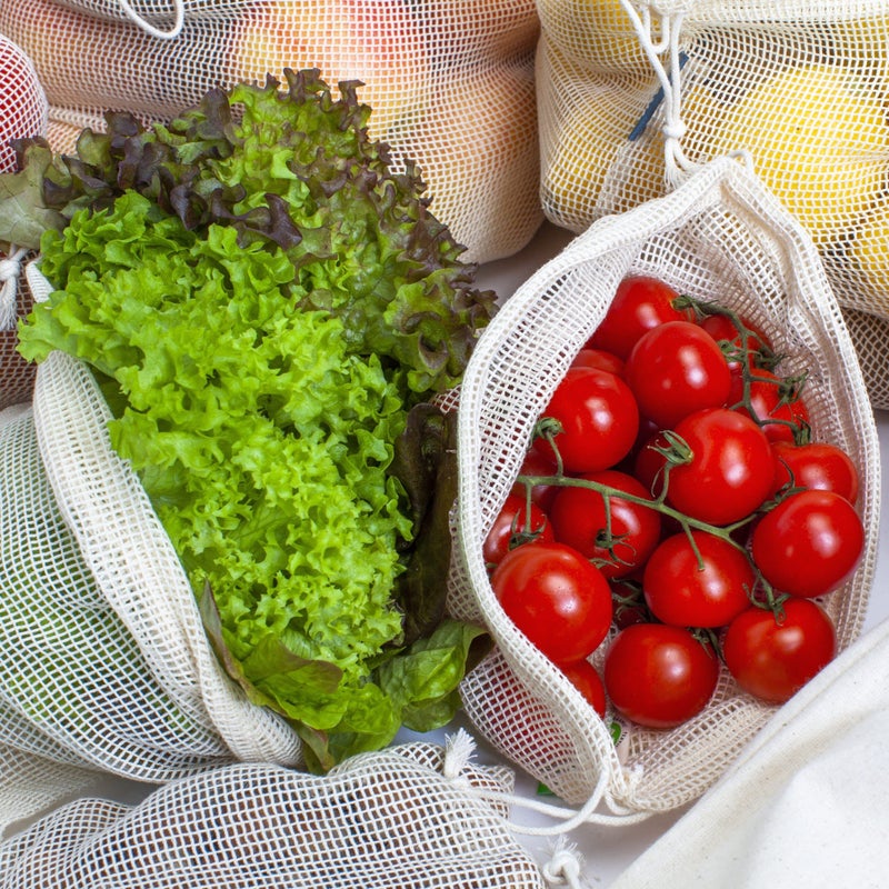 Cottify 6 Reusable Produce Bags Grocery Washable | Organic Cotton Mesh Produce Bags | Double-Stitched & Tare Weigh | Mesh bags for vegetables | Cotton Produce Bags Reusable Washable | Produce bag (3 sizes) - Image 5