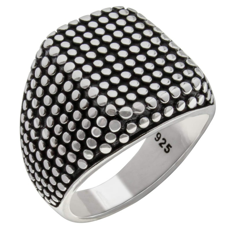 Solid 925 Sterling Silver Heavy Luxury Turkish Mens Ring 10
