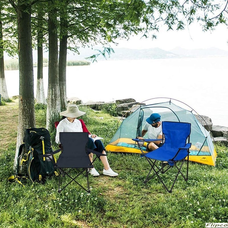 PICKVILL PICKVILL Folding Garden Chair Ideal for Camping Chair Travelling Lawn Patio Perfect for Adult 1 Piece Color May Be Vary  - Image 2