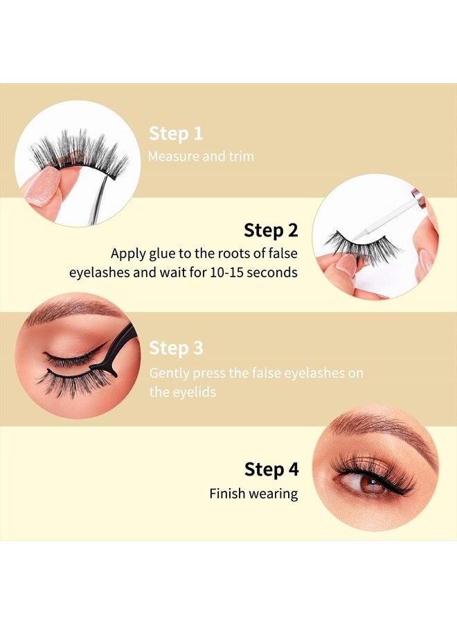 DYSILK Lashes Wispy Eyelashes - False Eyelashes 5 Pairs 6D Mink Lashes - Fake Eyelashes Natural Look Like Extensions Strip Lashes Fluffy Lash Pack | 007-18mm - Image 5