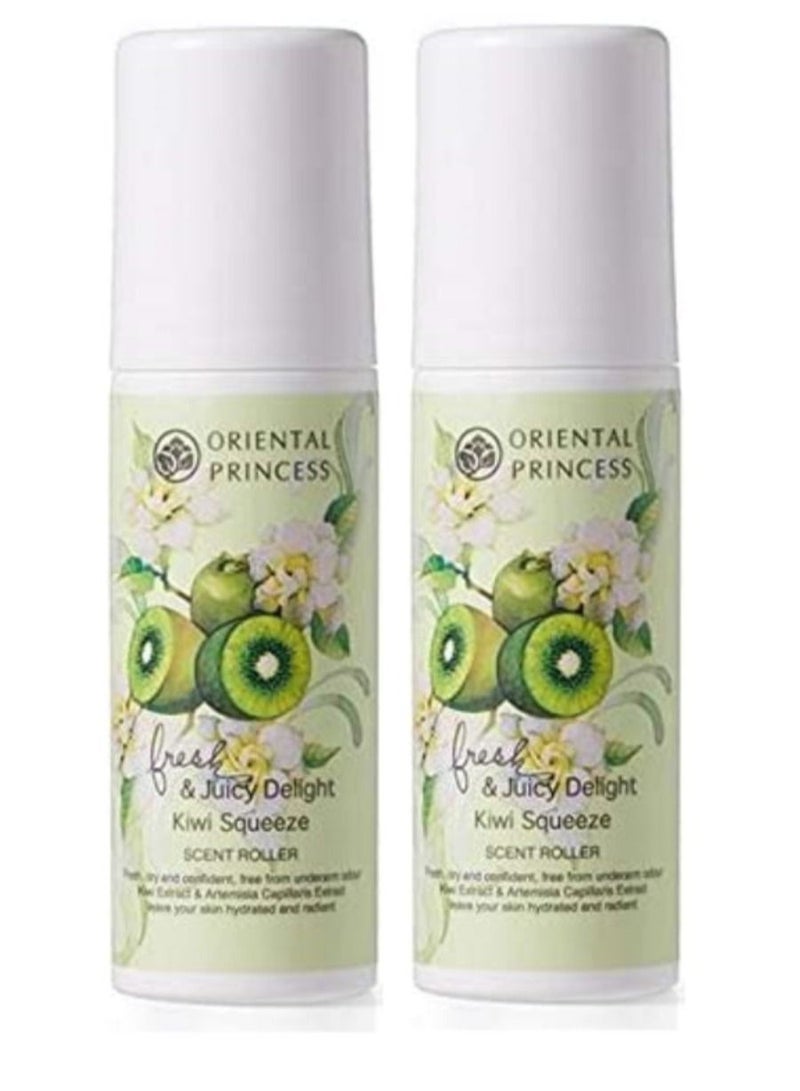 ORIENTAL PRINCESS 2-Piece Fresh and Juicy Delight Kiwi Squeeze Scent Roller - Image 1