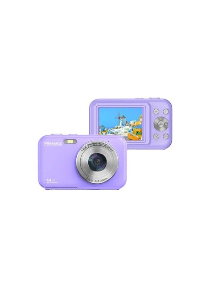 PROMAGE PROMAGE PC95 Digital Camera 44MP (Interpolated) – Purple, 1080p Video, 2.4″ IPS Screen, 16X Digital Zoom, USB Type-C Rechargeable 