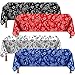 Reginary 4 Pack Western Party Tablecloth Paisley Bandana Table Cover Plastic Rectangle Tablecloth for Western Cowboy Themed Party Decorations 54 x 108 Inch White Black Red Blue - Image 3
