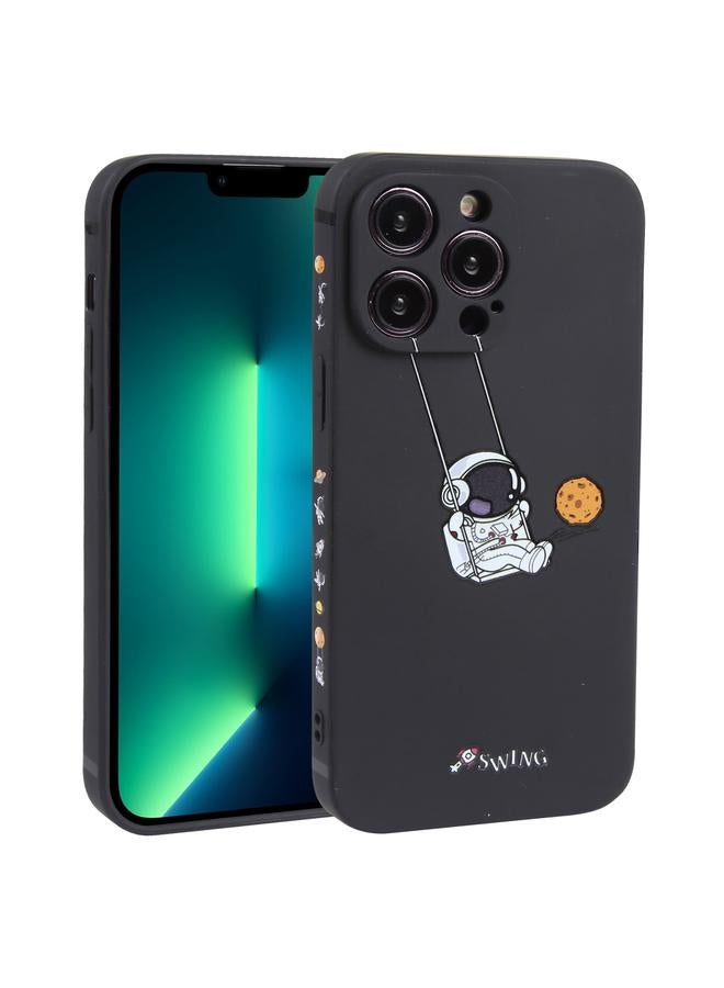 S-TOP Case For iPhone 13 Pro Max Astronaut Swinging Pattern TPU Phone Case - Image 1