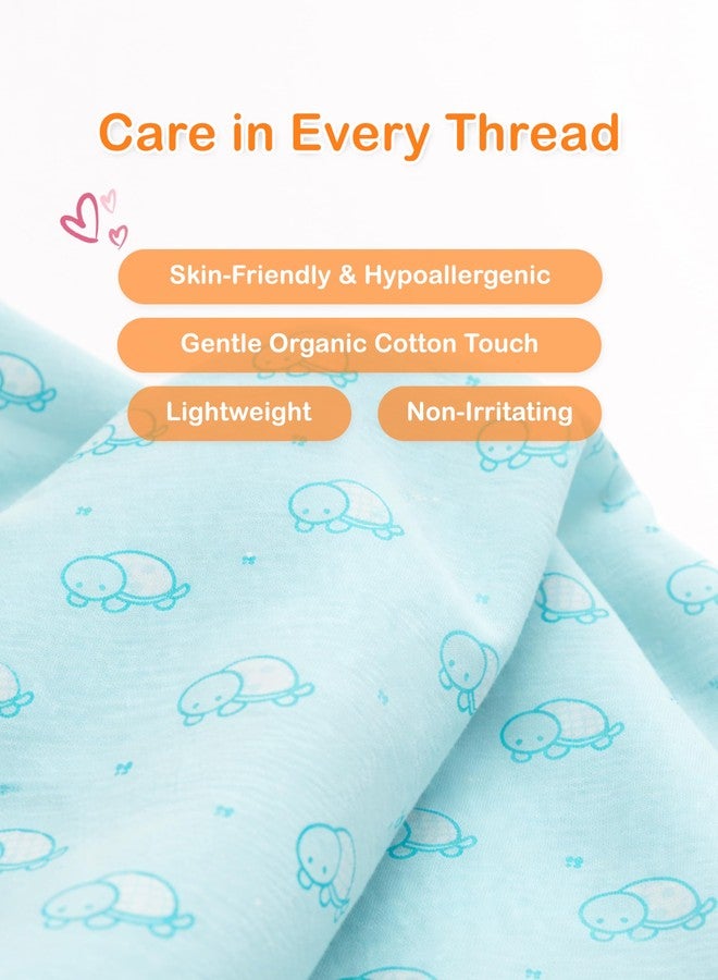 Kidbea Organic Cotton Baby Bib, Adjustable Snap Closure Soft Absorbent Feeding Bibs Apron for Newborns & Infants Child With Cute Prints | Reusable Baby Essential (Pack of 4) - Image 5