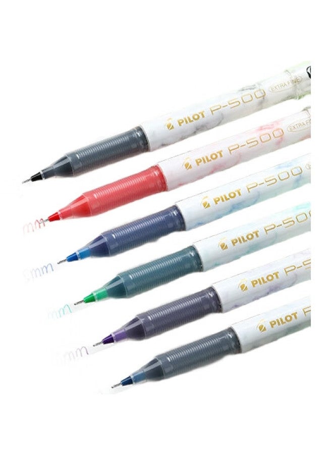 Pilot P500 Exam Pen - Gold Label Series Black Gel Pen, Signature Pen, Ink Pen, 0.5Mm Direct Liquid Rollerball Pen, Stationery Set, Exam Pen, High Aesthetic Value, Cloud Stone Black, 12-Pack - Image 1