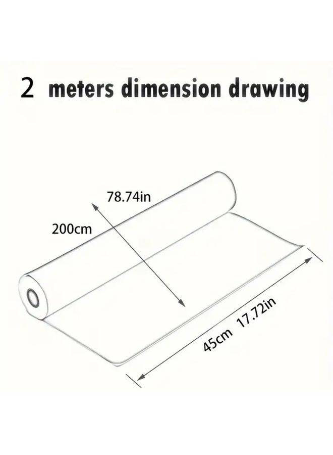 1pc Self Adhesive PVC Frosted Window Film Opaque Privacy Cover For Bathroom Shower Glass Doors - Image 3