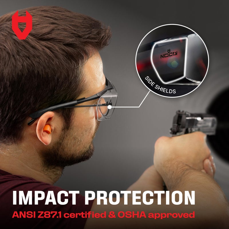 NoCry Anti Fog Safety Glasses that Fit Over Glasses with Scratch Resistant Lens â€” ANSI Z87 & OSHA Certified Over Glasses Safety Glasses for Men and Women with Adjustable Temples and 100% UV Protection - Image 4