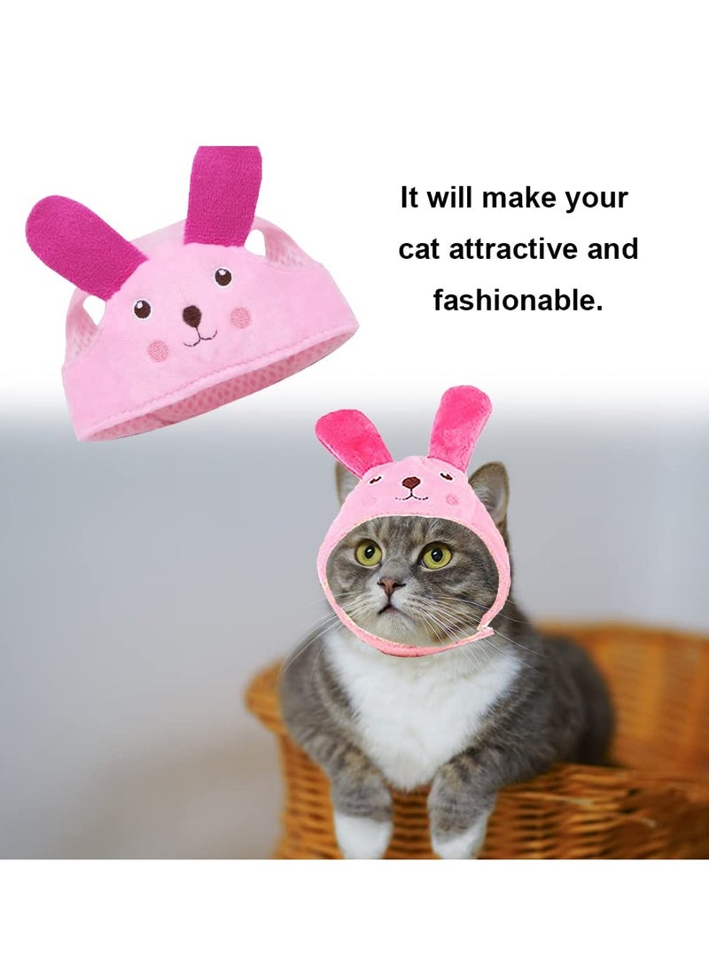 SYOSI - SYOSI Pet Rabbit Ears Hat Cartoon Pet Outfits, lovely Rabbit Ear Hat Rabbit Ears Pet Headband, Breathable Pet Headwear for Cats Small Dogs Daily Party Dress Up - Image 1