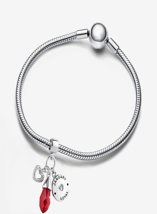 OutstandLong January Birthday Teardrop Birthstone Charms Bead for Pandora Bracelets Necklace - Image 5