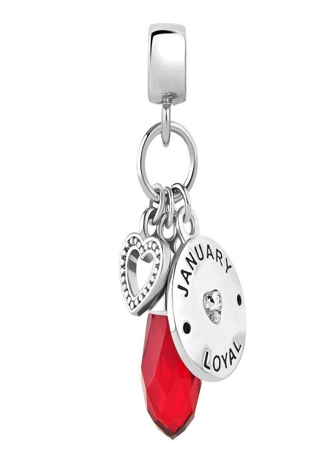 OutstandLong January Birthday Teardrop Birthstone Charms Bead for Pandora Bracelets Necklace - Image 2