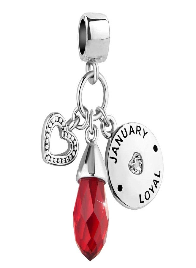 OutstandLong January Birthday Teardrop Birthstone Charms Bead for Pandora Bracelets Necklace - Image 1