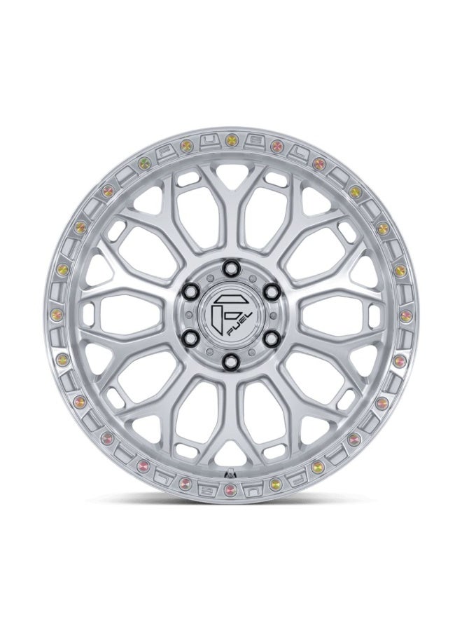 FUEL FC901 TALON 17X9 6X139.7 ET0 CB106.1 GLOSS SILVER MACHINED FACE - Image 3