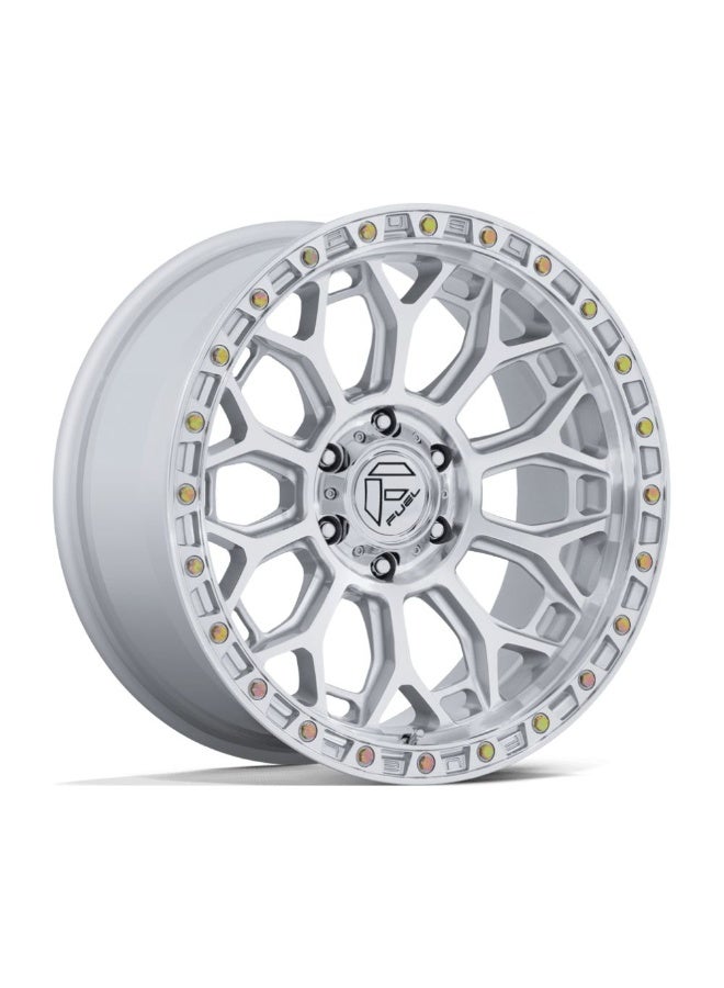 FUEL FC901 TALON 17X9 6X139.7 ET0 CB106.1 GLOSS SILVER MACHINED FACE - Image 1