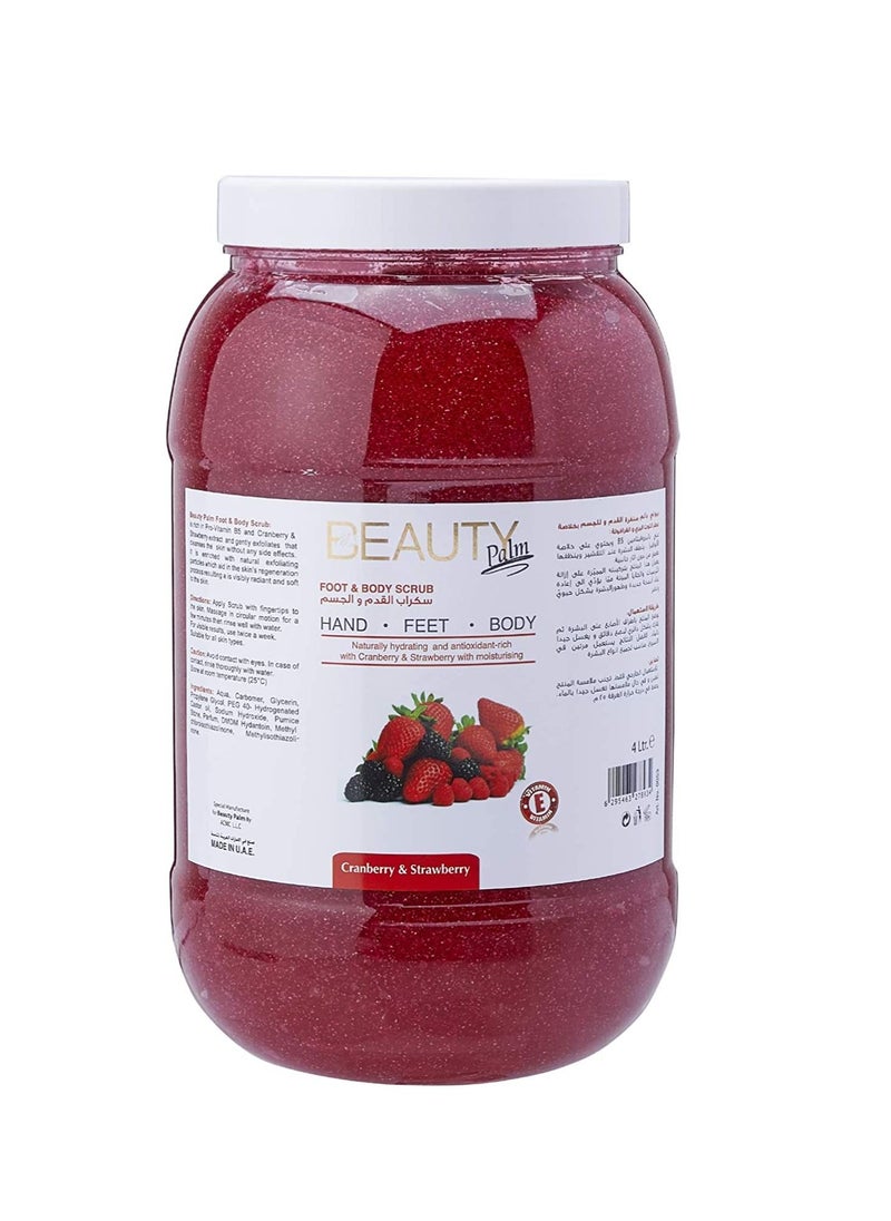 Gel Foot & Body Scrub Cranberry & Strawberry - 1 Gallon